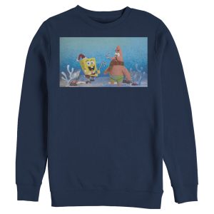 Men’s SpongeBob SquarePants Christmas Candy Canes Sweatshirt