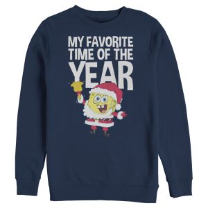 Men’s SpongeBob SquarePants Christmas Favorite Time Sweatshirt