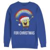 Men’s SpongeBob SquarePants Christmas I’m Ready Rainbow Sweatshirt