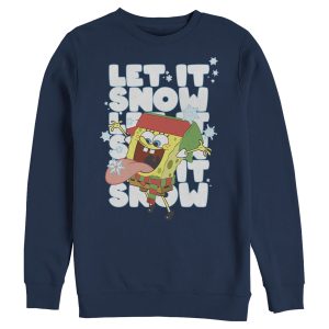 Men’s SpongeBob SquarePants Christmas Let It Snow Sweatshirt