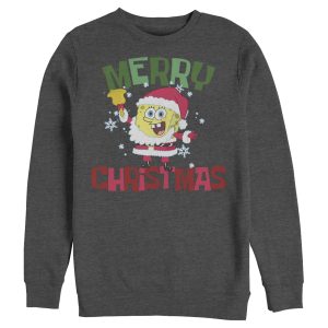 Men’s SpongeBob SquarePants Christmas Santa Beard Sweatshirt
