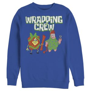 Men’s SpongeBob SquarePants Christmas Wrapping Crew Sweatshirt