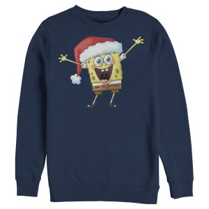 Men’s SpongeBob SquarePants Happy Santa Sweatshirt
