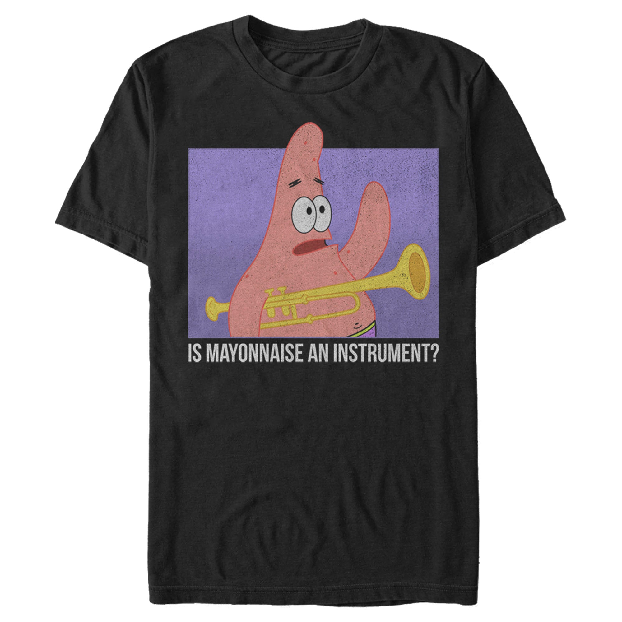 Men's SpongeBob SquarePants Patrick Mayonnaise Instrument Quote T-Shirt Men's SpongeBob SquarePants Patrick Mayonnaise Instrument Quote T-Shirt