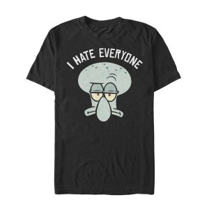 Men’s SpongeBob SquarePants Squidward Hates Everyone T-Shirt