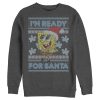 Men’s SpongeBob SquarePants Ugly Christmas Ready Santa Sweatshirt