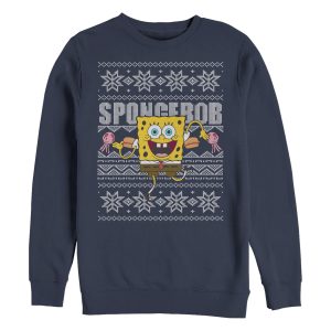 Men’s SpongeBob SquarePants Ugly Christmas Sweater Sweatshirt