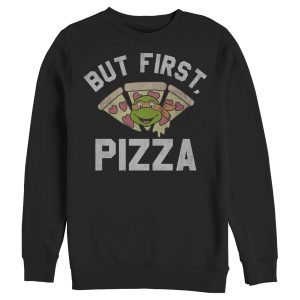 Men’s Teenage Mutant Ninja Turtles But First Pizza Sweatshirt