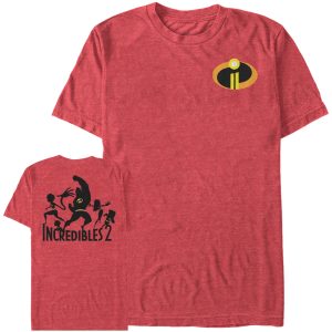 Men’s The Incredibles 2 Logo Badge Silhouette T-Shirt