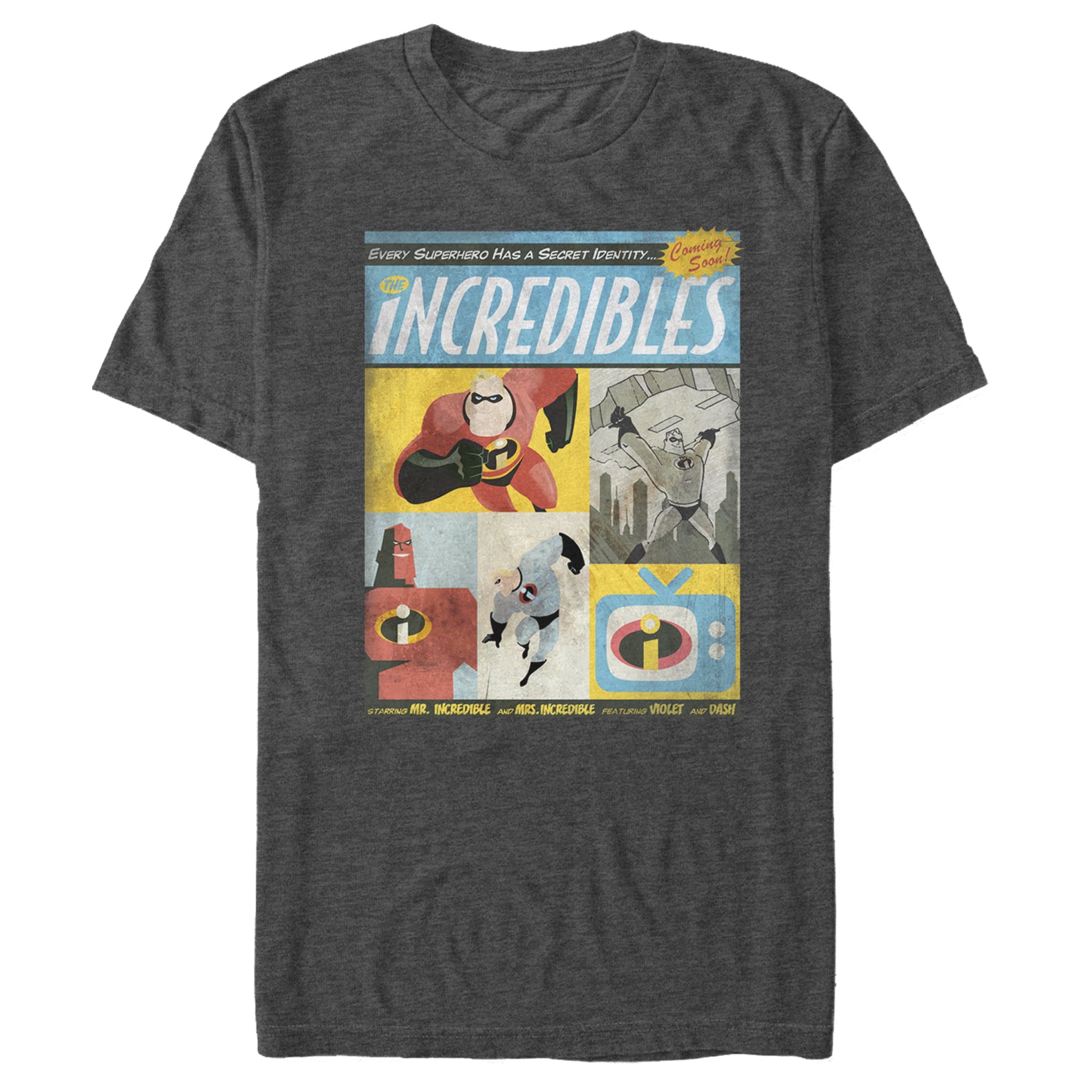 Men's The Incredibles Comic Book Cover T-Shirt Men's The Incredibles Comic Book Cover T-Shirt