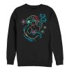 Men’s The Little Mermaid Ariel Neon Light Print Sweatshirt