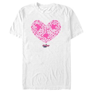 Men’s The Powerpuff Girls Valentine’s Day Heart Silhouettes T-Shirt