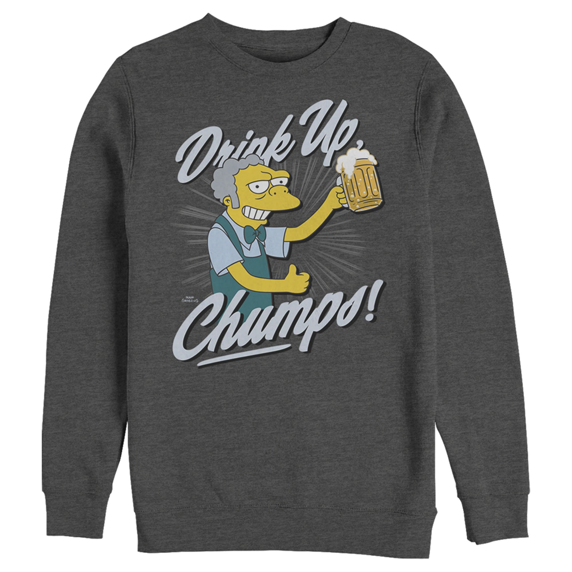 Men's The Simpsons Drink Up, Champs Sweatshirt Men's The Simpsons Drink Up, Champs Sweatshirt