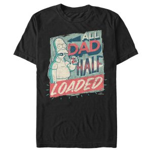 Men’s The Simpsons Father’s Day Homer Simpson All Dad Half Loaded T-Shirt