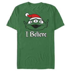 Men’s Toy Story Christmas Alien Believe T-Shirt
