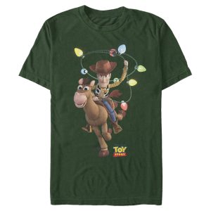 Men’s Toy Story Christmas Light Woody Lasso T-Shirt