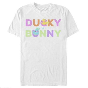 Men’s Toy Story Ducky & Bunny Rainbow Text T-Shirt