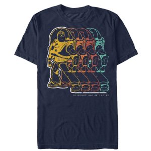 Men’s Toy Story Retro Buzz Lightyear Rainbow T-Shirt