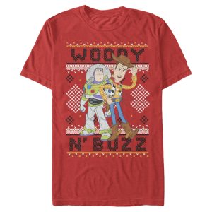 Men’s Toy Story Ugly Christmas Woody & Buzz T-Shirt