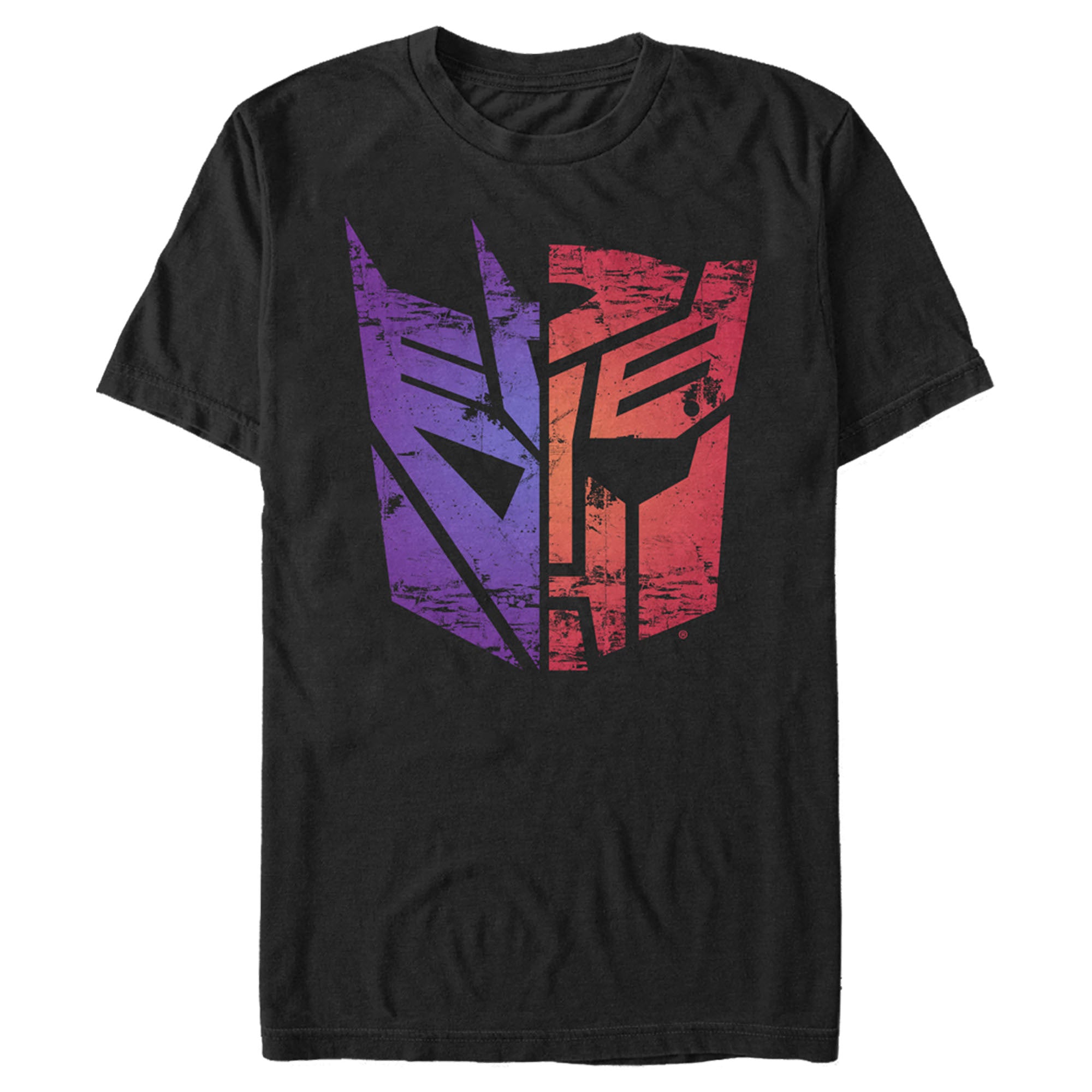 Men's Transformers Face Split Logo T-Shirt Men's Transformers Face Split Logo T-Shirt