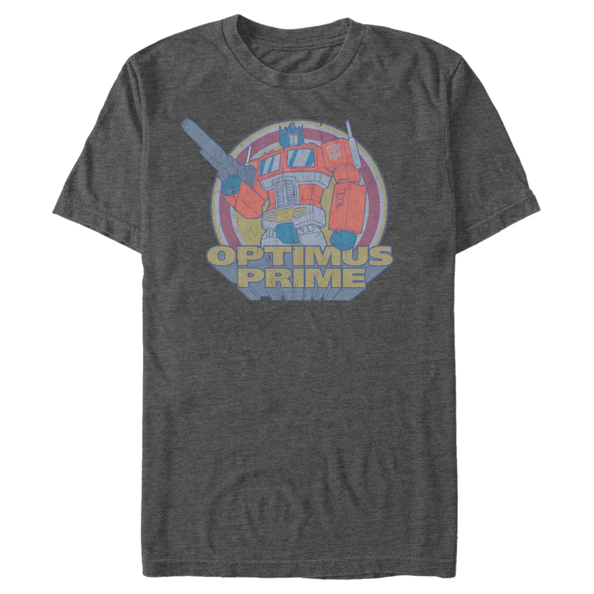 Men's Transformers Optimus Prime Retro Circle T-Shirt Men's Transformers Optimus Prime Retro Circle T-Shirt