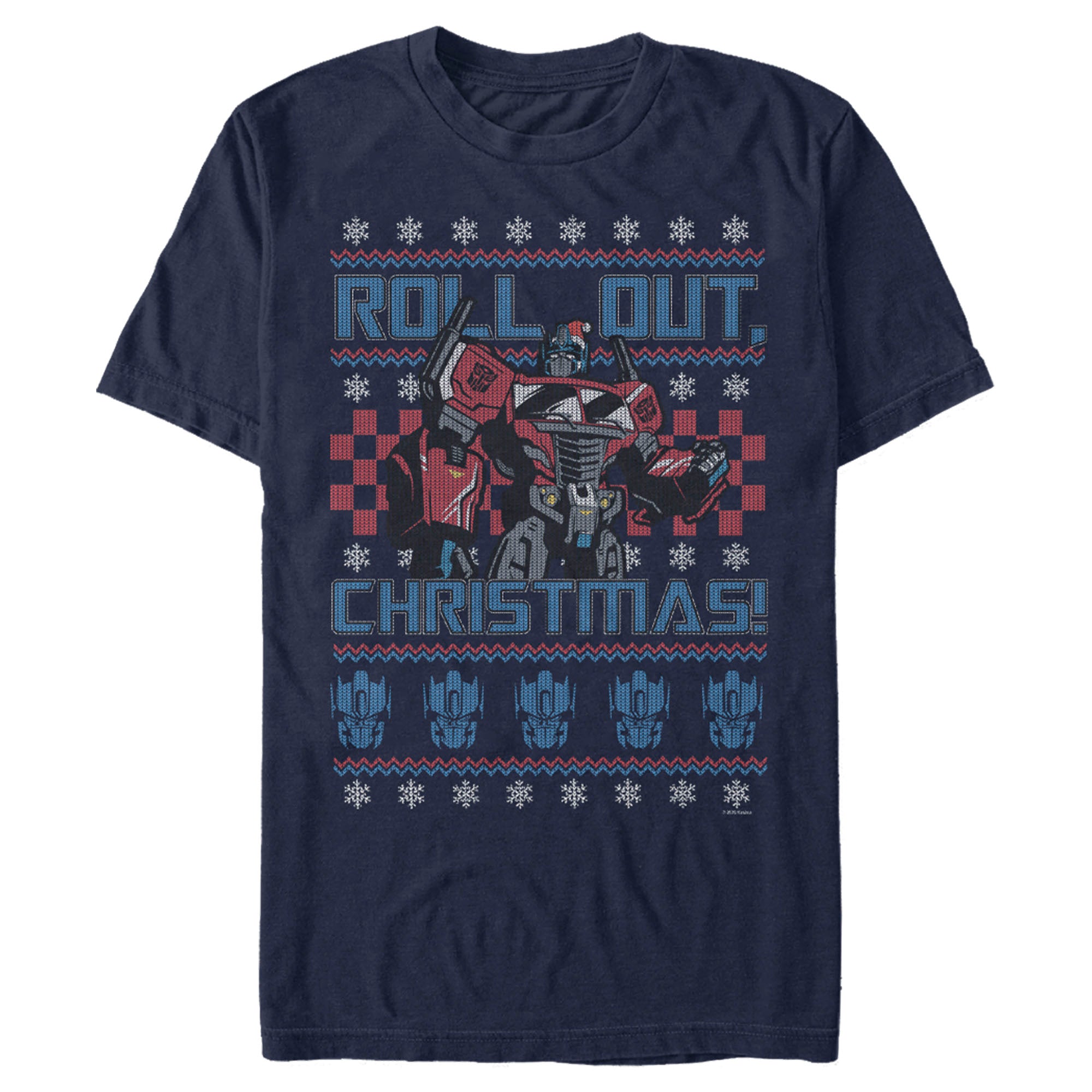 Men's Transformers Optimus Prime Roll Out Ugly Xmas T-Shirt Men's Transformers Optimus Prime Roll Out Ugly Xmas T-Shirt