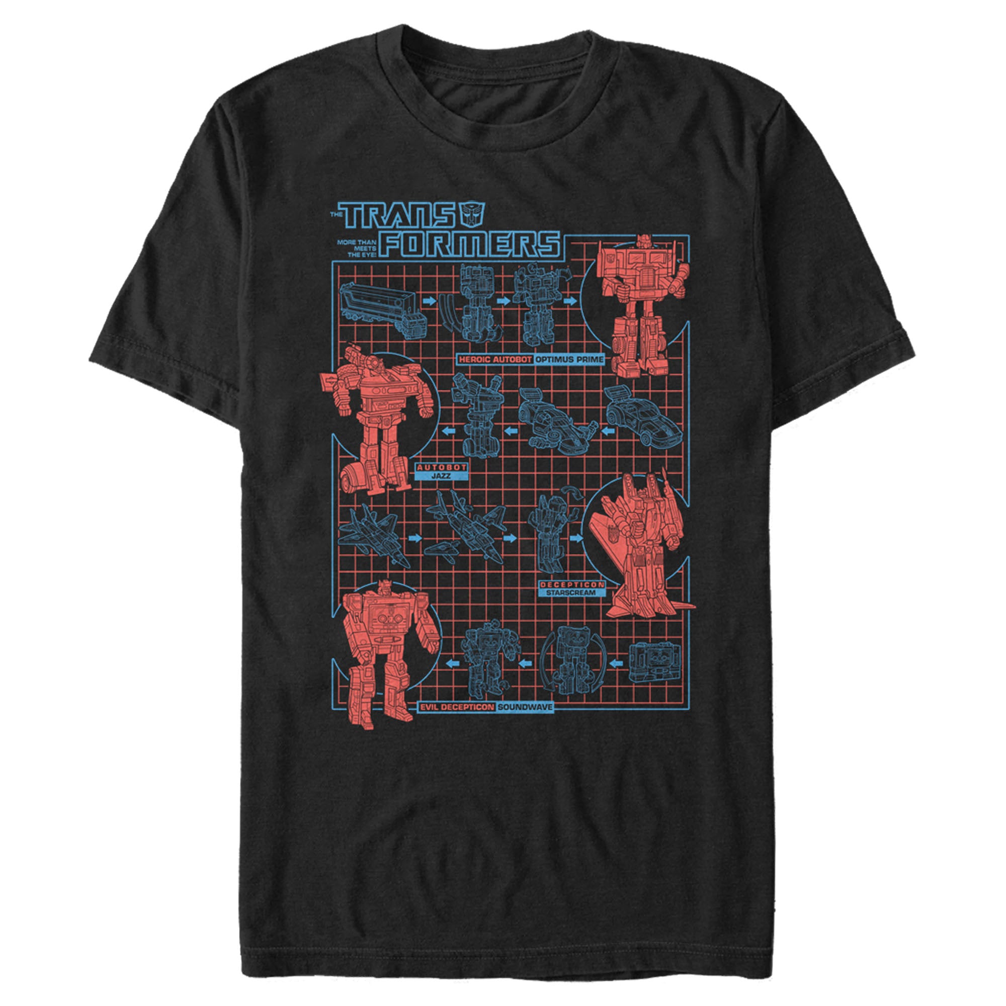 Men's Transformers Robot Transformations T-Shirt Men's Transformers Robot Transformations T-Shirt