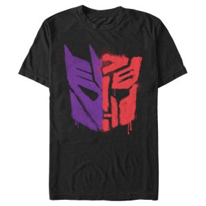 Men’s Transformers Split Bot Graffiti Logo T-Shirt