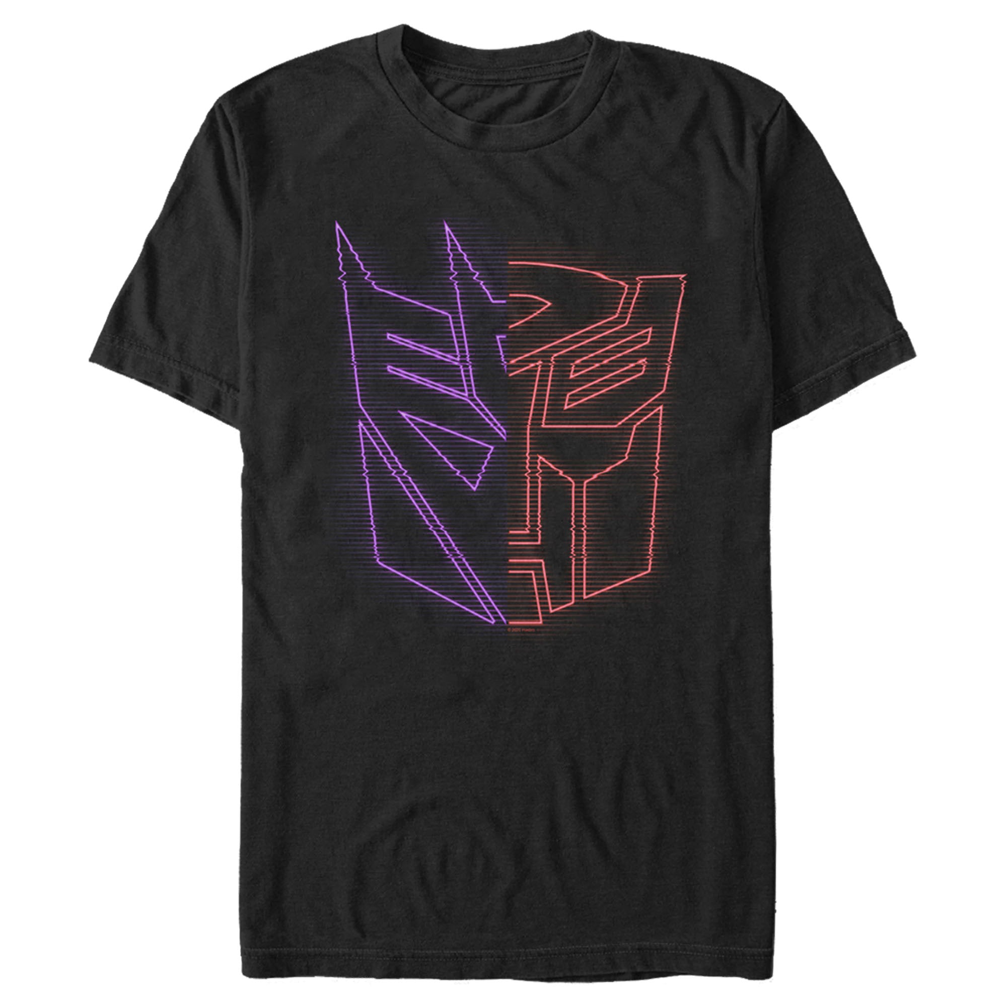 Men's Transformers Split Bot Neon Logo T-Shirt Men's Transformers Split Bot Neon Logo T-Shirt