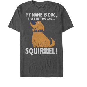 Men’s Up My Name is Dug Squirrel T-Shirt