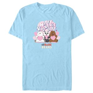 Men’s We Bare Bears Happy Valentine’s Day Hearts T-Shirt