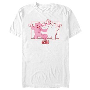 Men’s We Bare Bears Valentine’s Day Letters T-Shirt