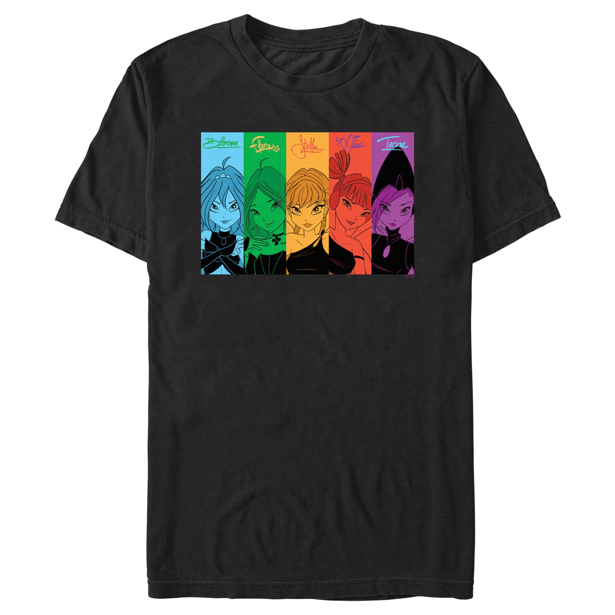 Men's Winx Club Characters Color Box T-Shirt Men's Winx Club Characters Color Box T-Shirt