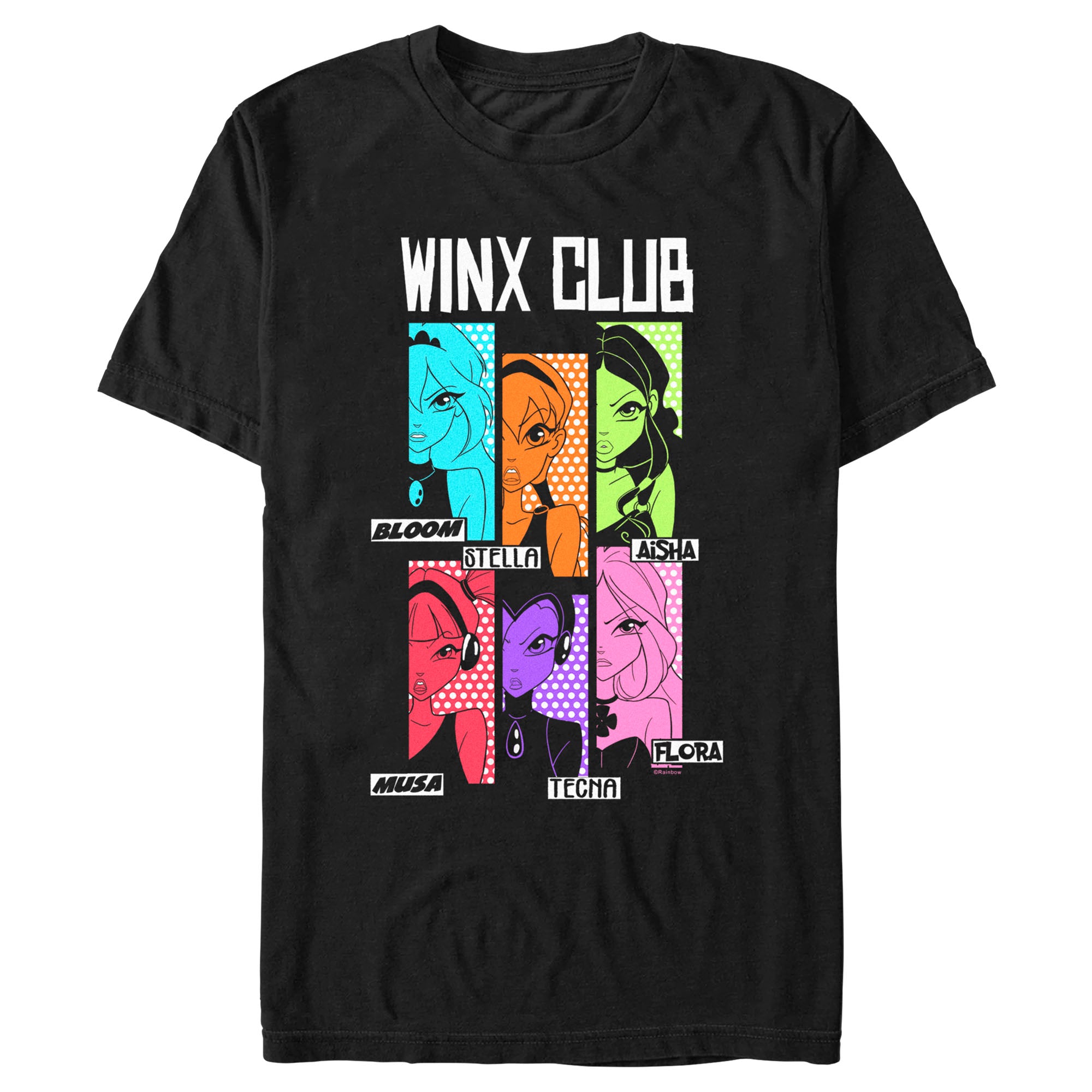 Men's Winx Club Colored Boxed Characters T-Shirt Men's Winx Club Colored Boxed Characters T-Shirt