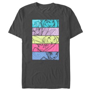 Men’s Winx Club Colorful Panel Characters T-Shirt