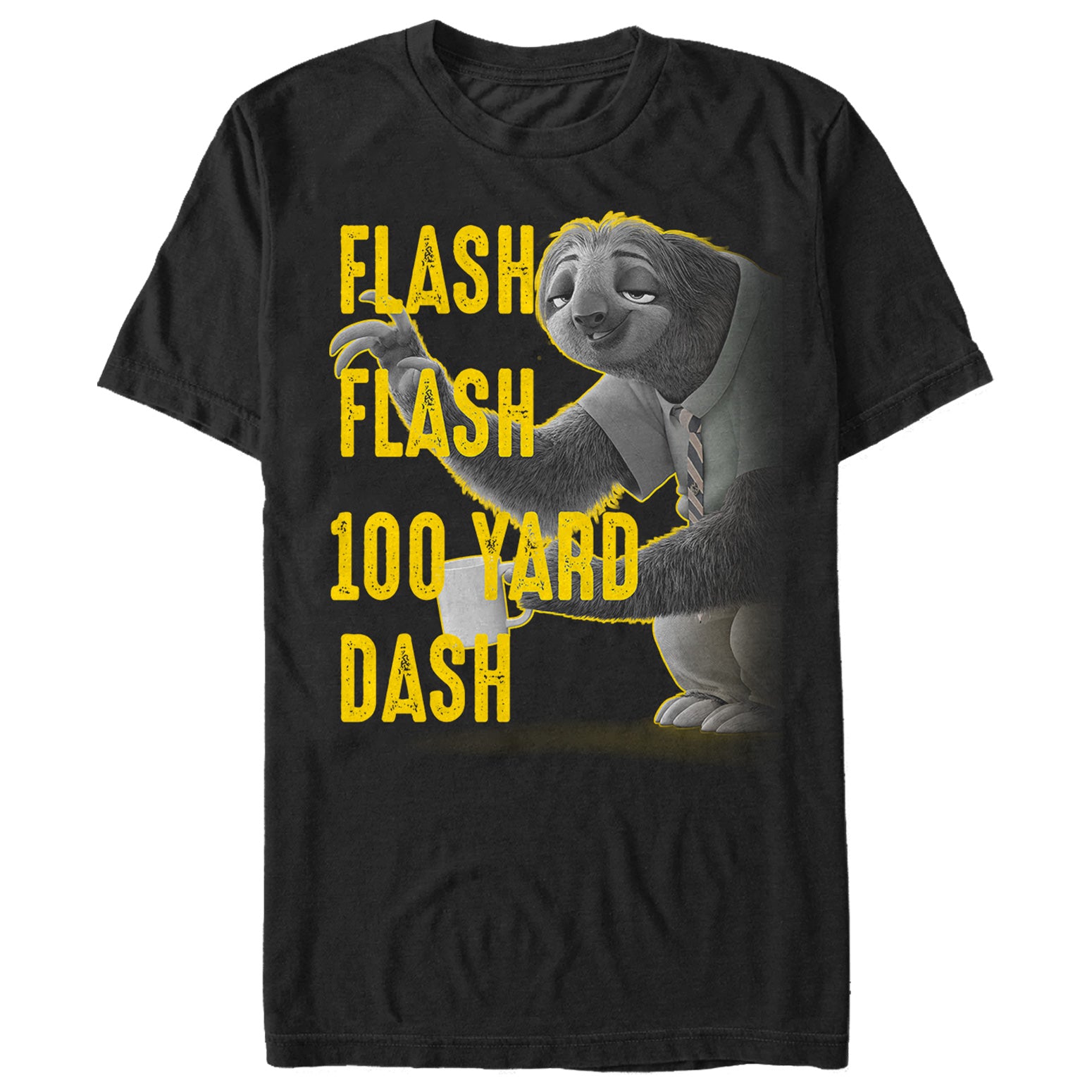 Men's Zootopia Sloth Flash 100 Yard Dash T-Shirt Men's Zootopia Sloth Flash 100 Yard Dash T-Shirt