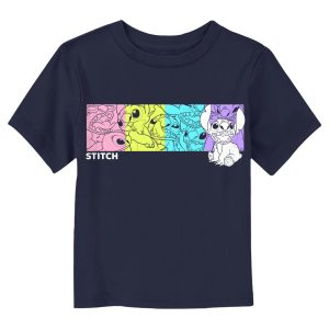 Toddler’s Lilo & Stitch Colorful Four Box Panel T-Shirt