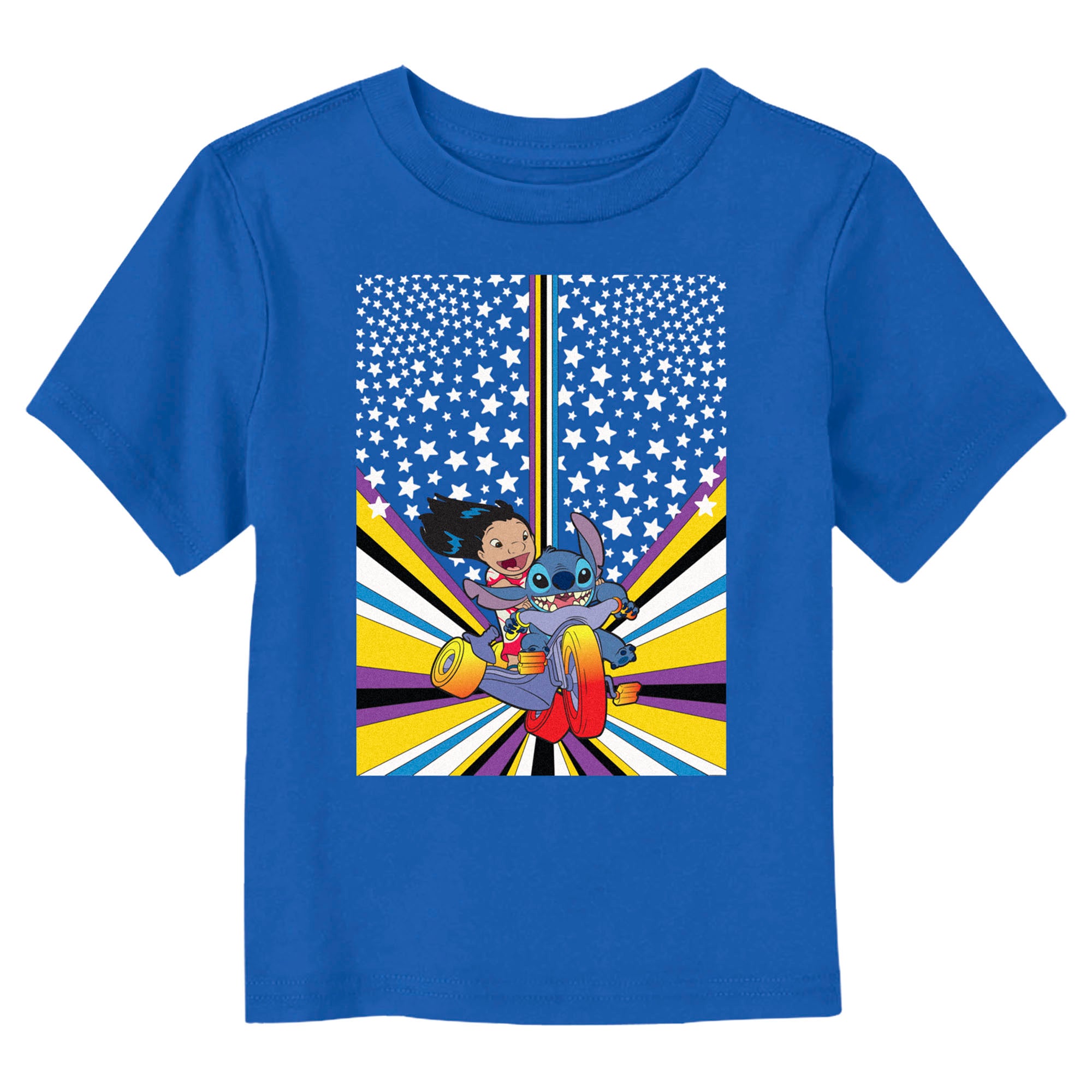 Toddler's Lilo & Stitch Friends on Bike Poster T-Shirt Toddler's Lilo & Stitch Friends on Bike Poster T-Shirt