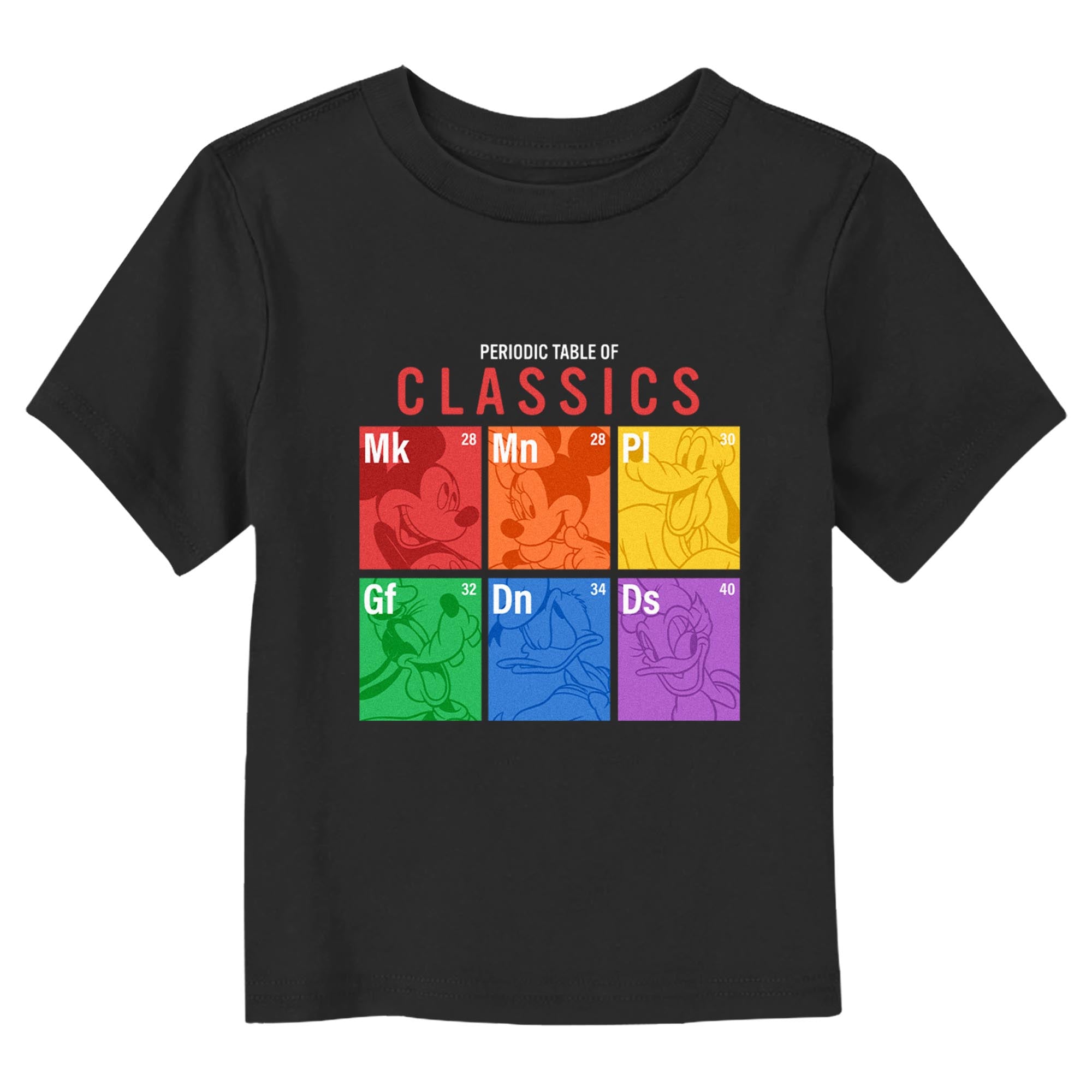 Toddler's Mickey & Friends Periodic Table of Element Classic Friends T-Shirt Toddler's Mickey & Friends Periodic Table of Element Classic Friends T-Shirt