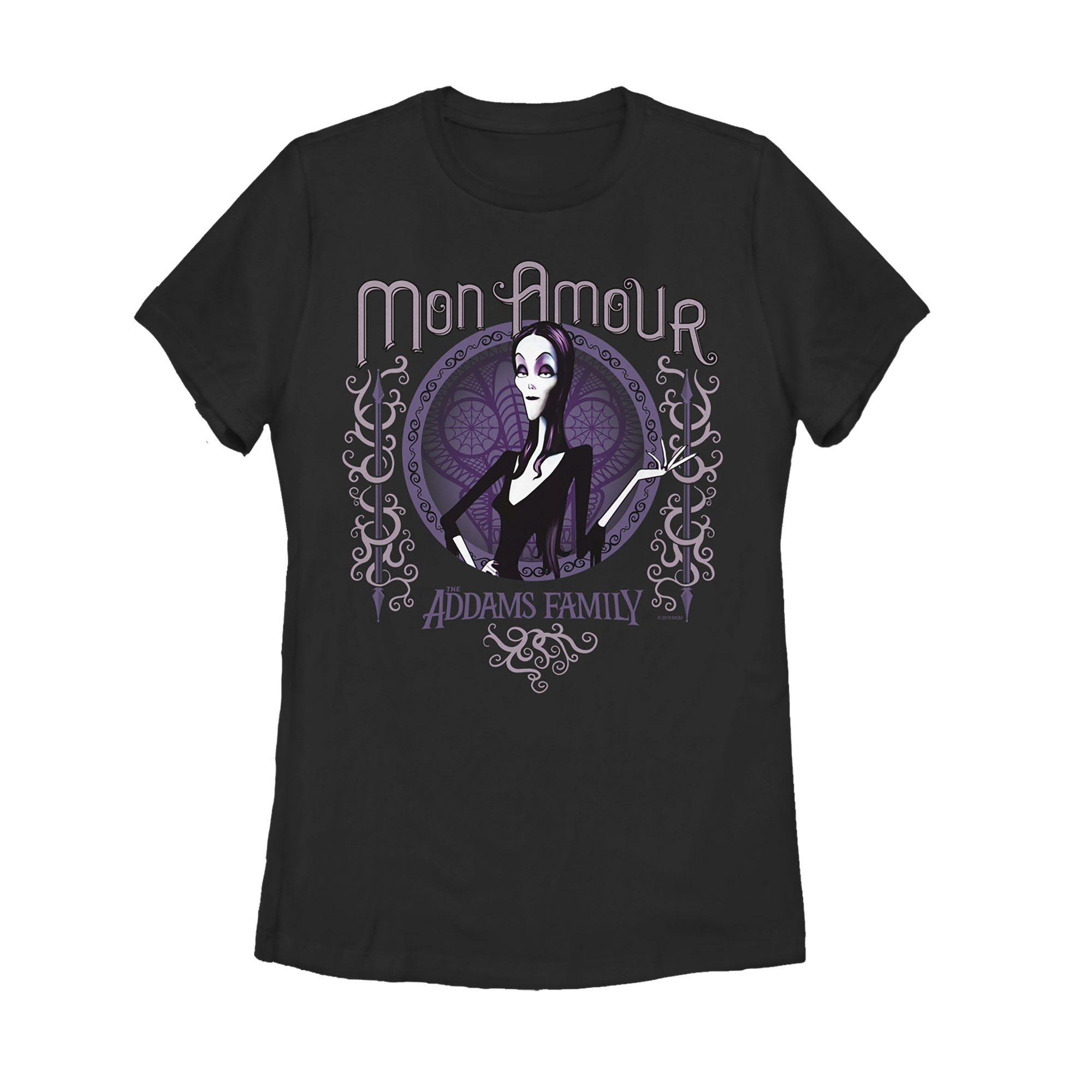 Women's Addams Family Morticia Mon Amour Portrait T-Shirt Women's Addams Family Morticia Mon Amour Portrait T-Shirt