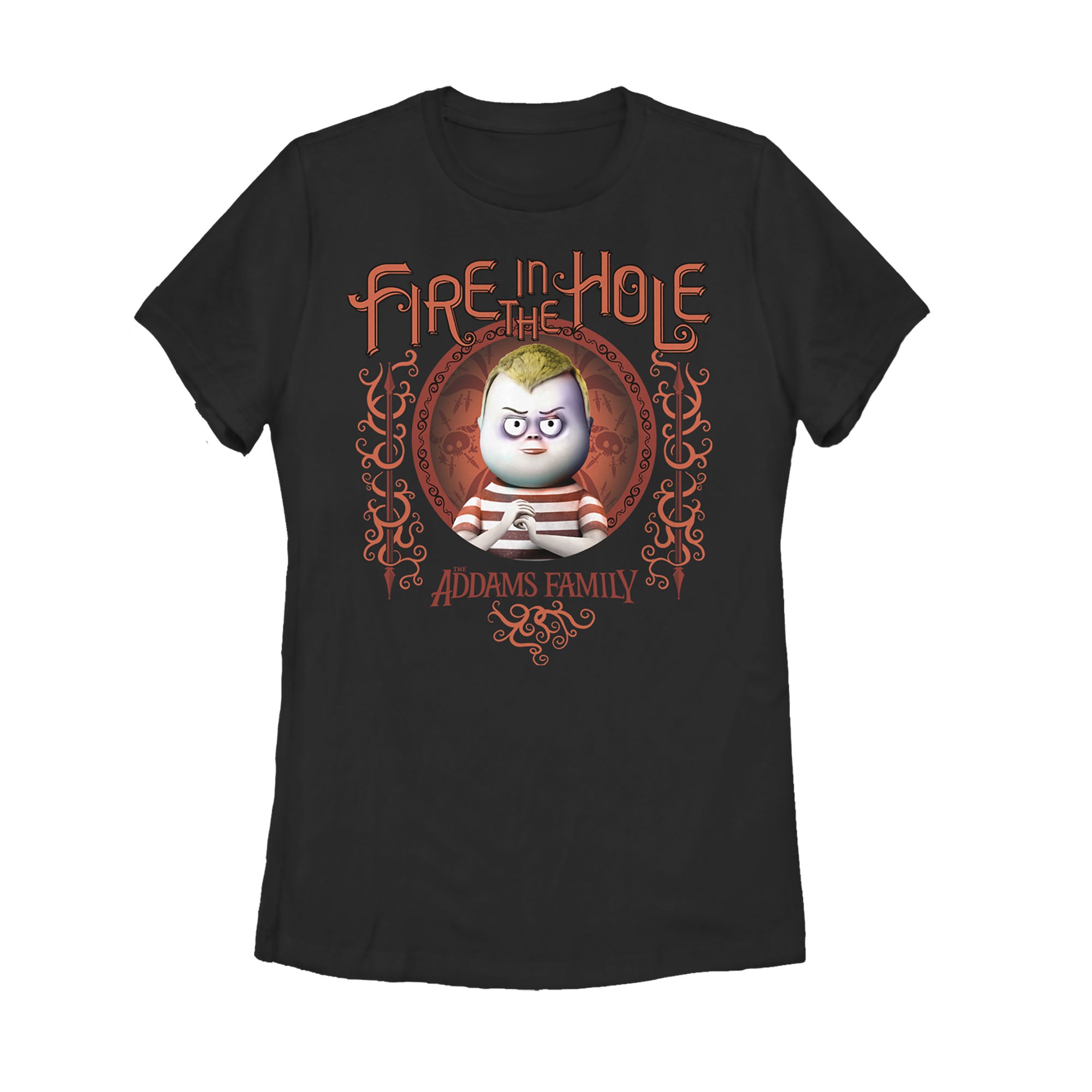 Women's Addams Family Pugsley Fire in the Hole T-Shirt Women's Addams Family Pugsley Fire in the Hole T-Shirt