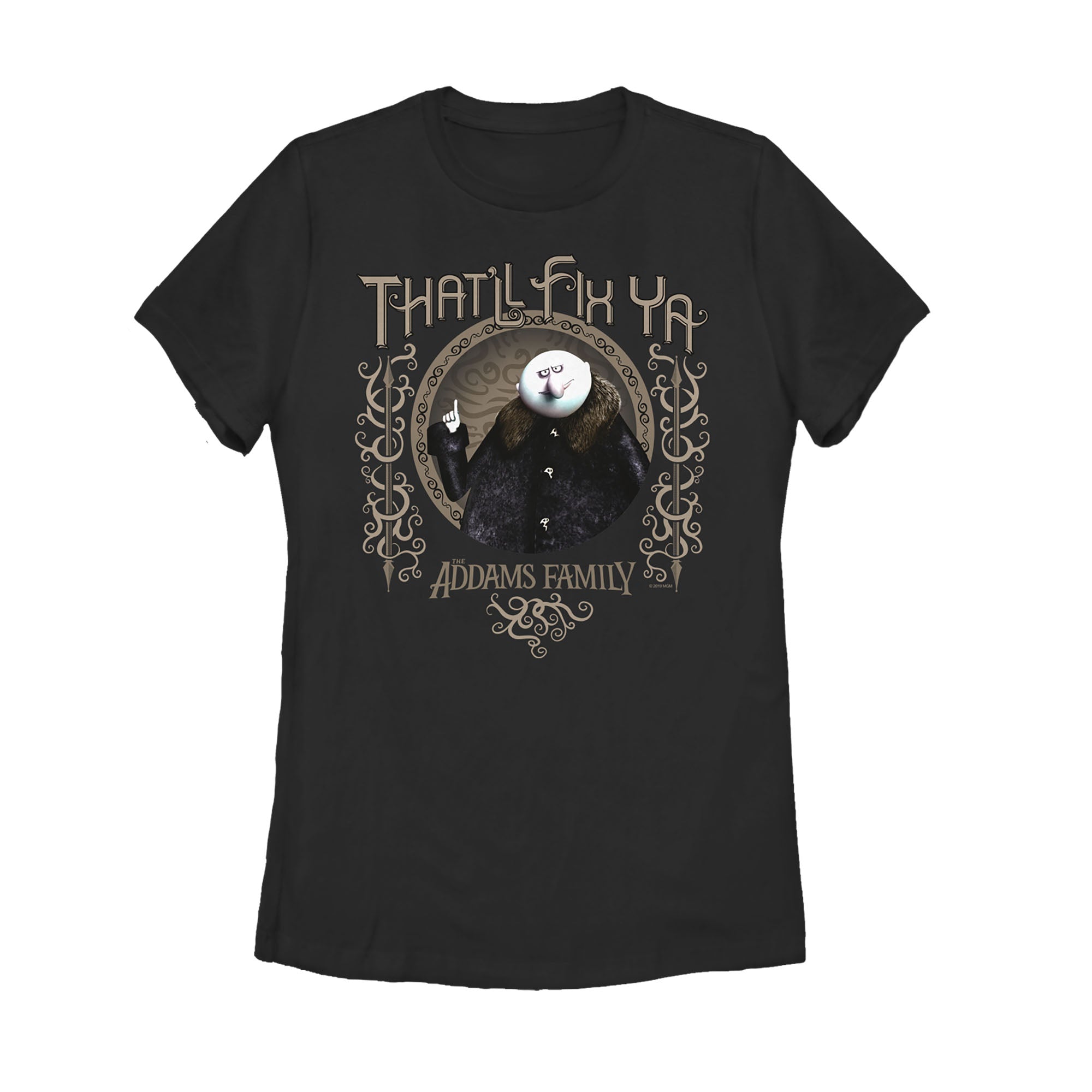 Women's Addams Family Uncle Fester That'll Fix Ya T-Shirt Women's Addams Family Uncle Fester That'll Fix Ya T-Shirt
