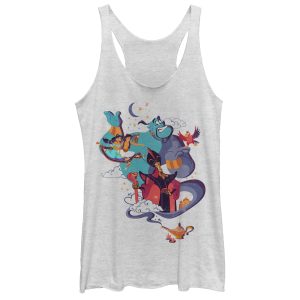 Women’s Aladdin Cartoon Poster Racerback Tank Top