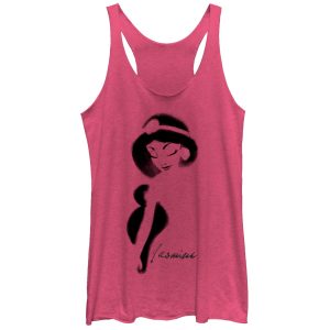 Women’s Aladdin Jasmine Graffiti Print Racerback Tank Top