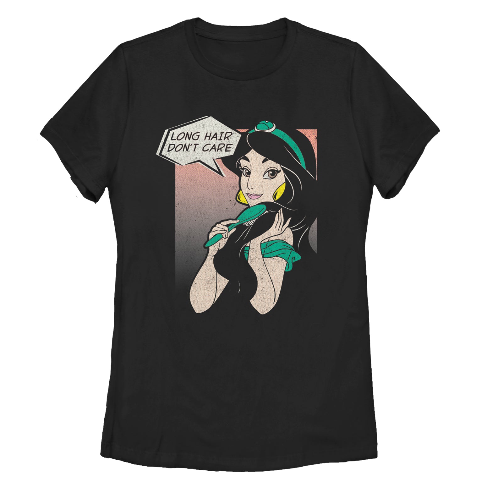 Women's Aladdin Jasmine Long Hair T-Shirt Women's Aladdin Jasmine Long Hair T-Shirt