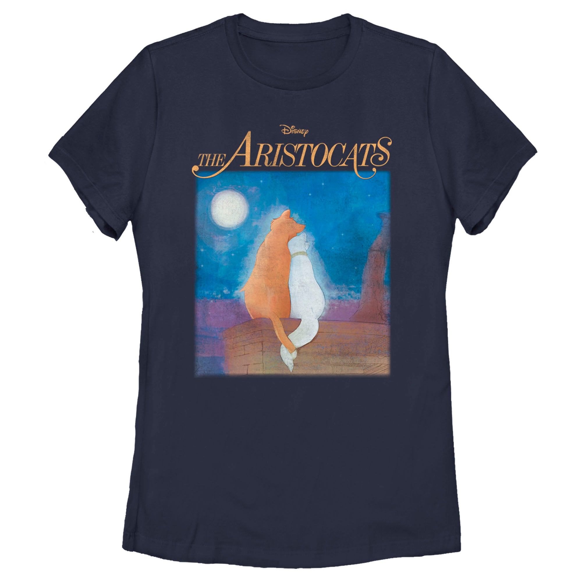 Women's Aristocats Duchess and O'Malley Night Sky T-Shirt Women's Aristocats Duchess and O'Malley Night Sky T-Shirt