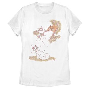 Women’s Aristocats Duchess and O’Malley Raining Petals T-Shirt