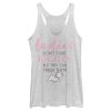 Women’s Aristocats Marie Don’t Start Fights Quote Racerback Tank Top