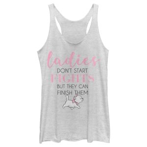 Women’s Aristocats Marie Don’t Start Fights Quote Racerback Tank Top