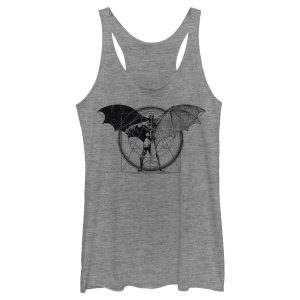 Women’s Batman Caped Crusader Schematics Racerback Tank Top